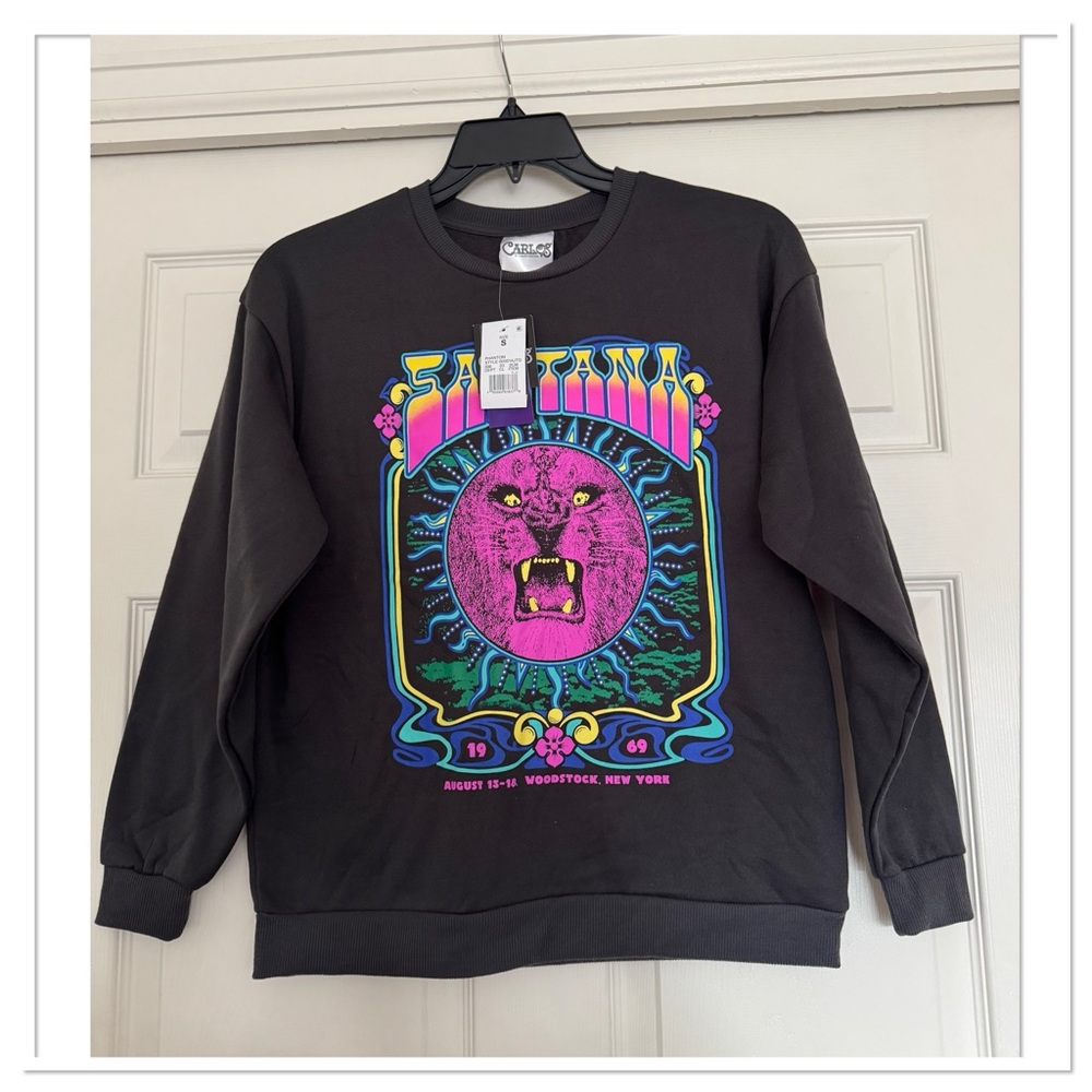 Women’s Santana Woodstock 1969 Throwback Graphic Sweatshirt - Picture 2 of 4